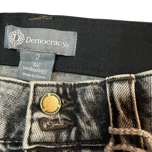 Democracy "Ab"solution® Skyrise Wide-Leg barrel jeans size 2 acid wash NWT - Picture 3 of 9